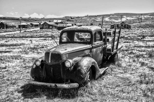 bodie truck hdr mono.jpg Bodie truck hdr mono