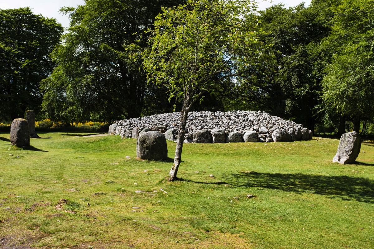 Central cairn with stones