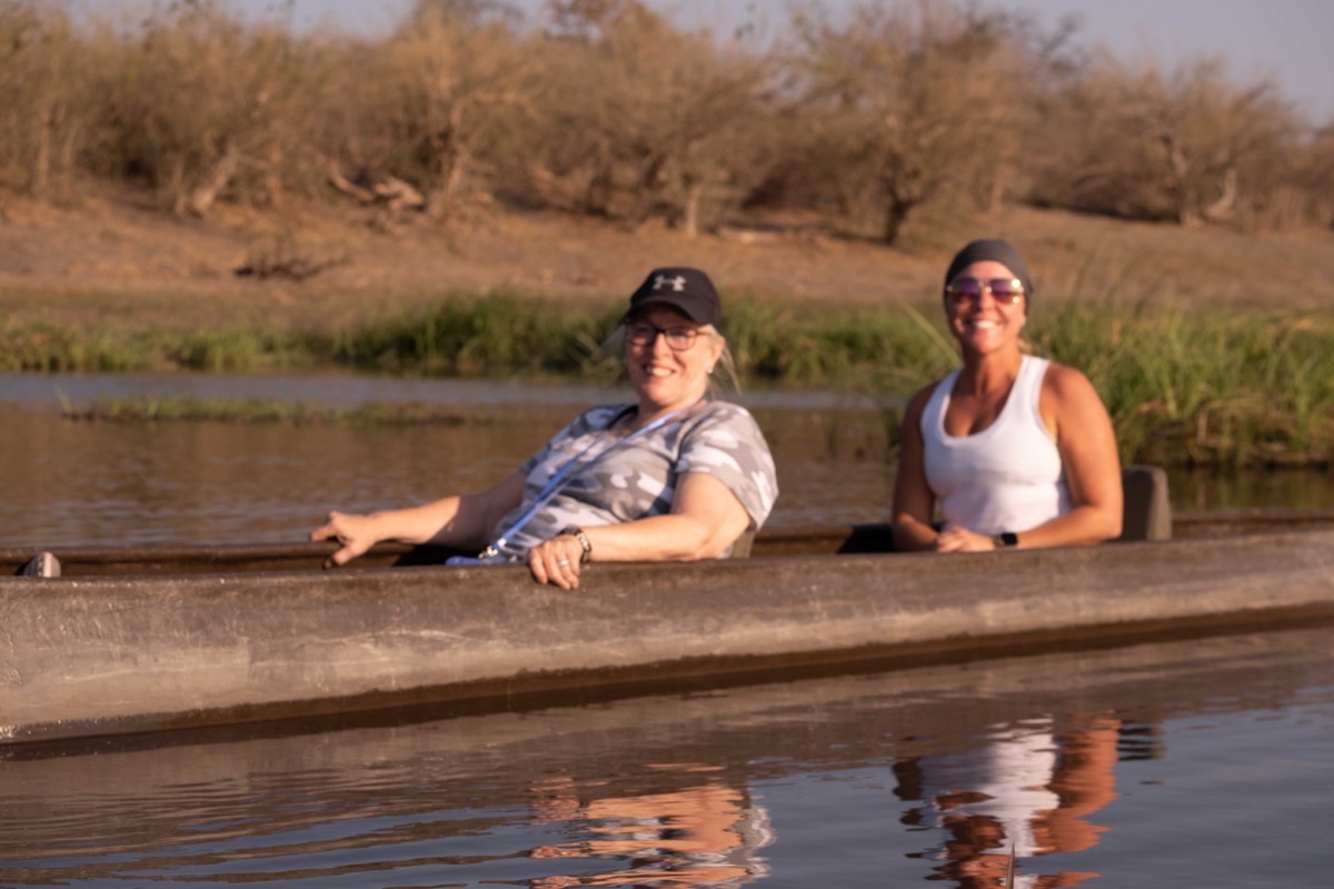 Shelda and Leslie in mokoro